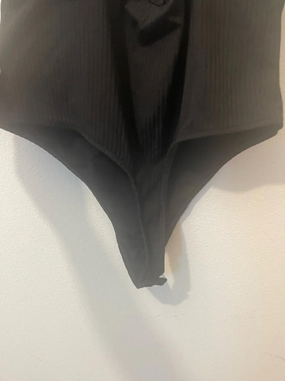 Victoria's Secret Black One-Piece Swimsuit with Pink-Trim Straps
